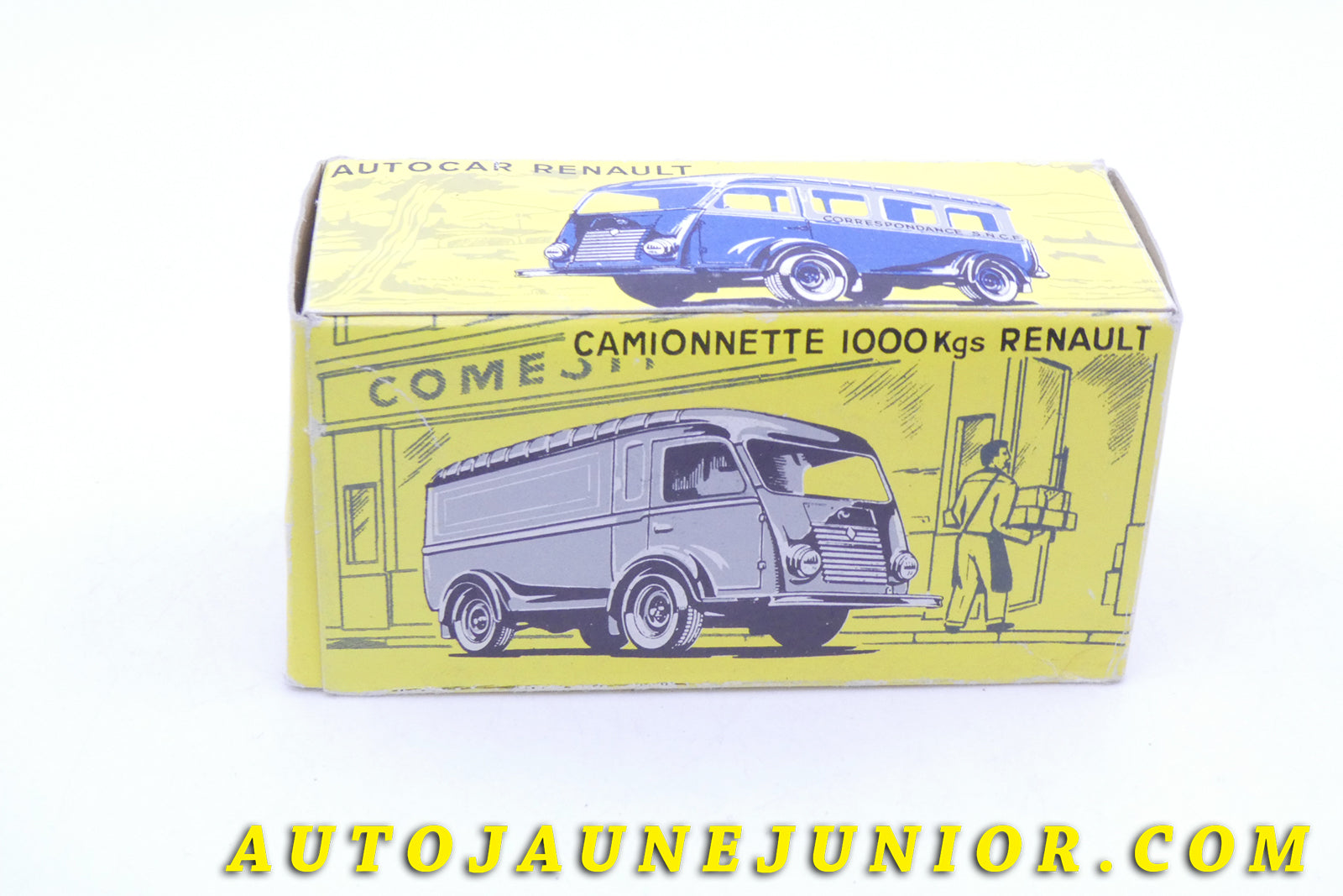Le #3951 - C-I-J - Renault - 1000Kgs fourgon police est en vente sur Auto Jaune Junior ! Tekno, Politoys, Mebetoys, Mercury, Joal, Diapet, Märklin, TootsieToys.Vous avez le même jouet ? Profitez de notre expertise pour vous accompagner dans la vente de vos modèles ou votre collection ! Nous achetons tous lots de miniatures ! Contactez nous ! contact@autojaunejunior.com. 