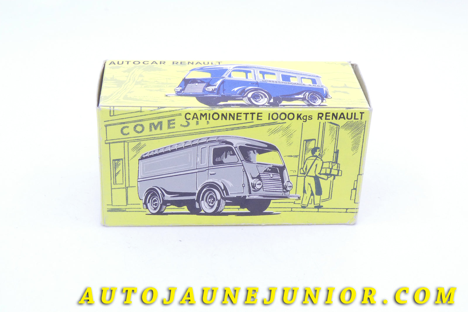Le #3955 - C-I-J - Renault - 1000Kgs fourgon police est en vente sur Auto Jaune Junior ! Tekno, Politoys, Mebetoys, Mercury, Joal, Diapet, Märklin, TootsieToys.Vous avez le même jouet ? Profitez de notre expertise pour vous accompagner dans la vente de vos modèles ou votre collection ! Nous achetons tous lots de miniatures ! Contactez nous ! contact@autojaunejunior.com. 