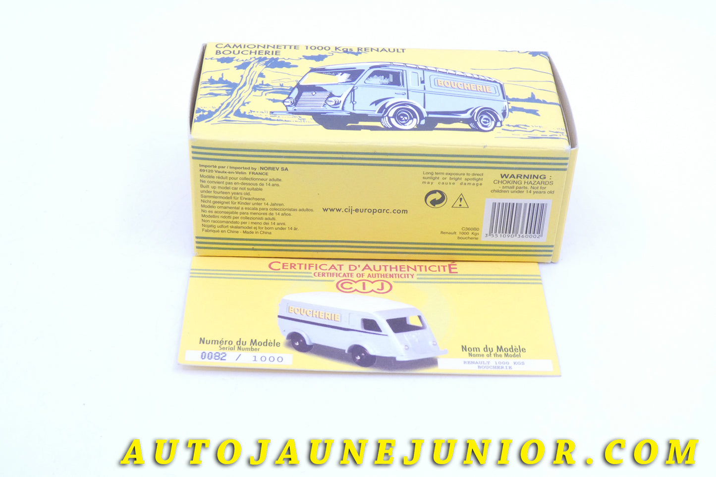Le #3956 - C-I-J - Renault - 1000Kgs fourgon Boucherie est en vente sur Auto Jaune Junior ! Tekno, Politoys, Mebetoys, Mercury, Joal, Diapet, Märklin, TootsieToys.Vous avez le même jouet ? Profitez de notre expertise pour vous accompagner dans la vente de vos modèles ou votre collection ! Nous achetons tous lots de miniatures ! Contactez nous ! contact@autojaunejunior.com. 