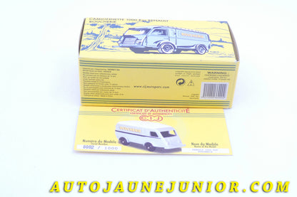 Le #3956 - C-I-J - Renault - 1000Kgs fourgon Boucherie est en vente sur Auto Jaune Junior ! Tekno, Politoys, Mebetoys, Mercury, Joal, Diapet, Märklin, TootsieToys.Vous avez le même jouet ? Profitez de notre expertise pour vous accompagner dans la vente de vos modèles ou votre collection ! Nous achetons tous lots de miniatures ! Contactez nous ! contact@autojaunejunior.com. 