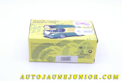 Le #3962 - C-I-J - Renault - 1400 Kg "Savon Le Chat" est en vente sur Auto Jaune Junior ! Tekno, Politoys, Mebetoys, Mercury, Joal, Diapet, Märklin, TootsieToys.Vous avez le même jouet ? Profitez de notre expertise pour vous accompagner dans la vente de vos modèles ou votre collection ! Nous achetons tous lots de miniatures ! Contactez nous ! contact@autojaunejunior.com. 