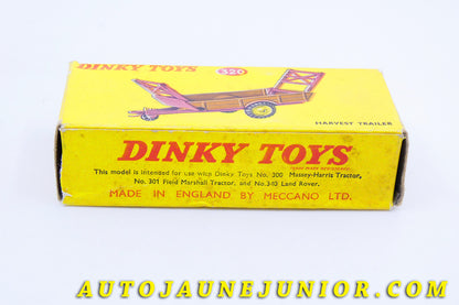 Le #3989 - Dinky Toys - Harvest  Trailer - Boite vide Ridelles à Foin est en vente sur Auto Jaune Junior ! Tekno, Politoys, Mebetoys, Mercury, Joal, Diapet, Märklin, TootsieToys.Vous avez le même jouet ? Profitez de notre expertise pour vous accompagner dans la vente de vos modèles ou votre collection ! Nous achetons tous lots de miniatures ! Contactez nous ! contact@autojaunejunior.com. 