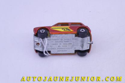 Le Matchbox Austin Mini Racing est en vente sur Auto Jaune Junior ! Découvrez nos collections de diecast Tekno, Politoys, Mebetoys, Mercury, Joal, Diapet, Märklin, TootsieToys.AutoJaune Junior ; Vous avez le même jouet ? Profitez de notre expertise pour vous accompagner dans la vente de vos modèles ou votre collection ! Nous achetons tous lots de miniatures ! Contactez nous !