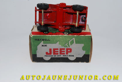 Le #4141 - Maxwell Company Calcutta - Willys - Jeep Pompier"Armoured Car" (Fabrication Indienne) est en vente sur Auto Jaune Junior ! Tekno, Politoys, Mebetoys, Mercury, Joal, Diapet, Märklin, TootsieToys.Vous avez le même jouet ? Profitez de notre expertise pour vous accompagner dans la vente de vos modèles ou votre collection ! Nous achetons tous lots de miniatures ! Contactez nous ! contact@autojaunejunior.com. 