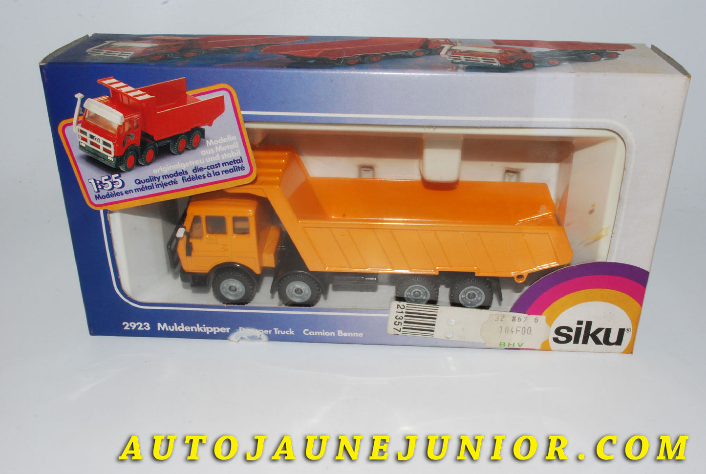 Le #4205 - Siku - Mercedes - Camion Benne NG est en vente sur Auto Jaune Junior ! Tekno, Politoys, Mebetoys, Mercury, Joal, Diapet, Märklin, TootsieToys.Vous avez le même jouet ? Profitez de notre expertise pour vous accompagner dans la vente de vos modèles ou votre collection ! Nous achetons tous lots de miniatures ! Contactez nous ! contact@autojaunejunior.com. 