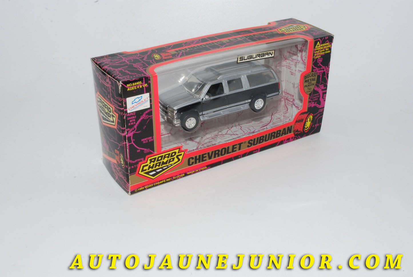 Le #4258 - Road Champ - Chevrolet - 1500 Suberban est en vente sur Auto Jaune Junior ! Tekno, Politoys, Mebetoys, Mercury, Joal, Diapet, Märklin, TootsieToys.Vous avez le même jouet ? Profitez de notre expertise pour vous accompagner dans la vente de vos modèles ou votre collection ! Nous achetons tous lots de miniatures ! Contactez nous ! contact@autojaunejunior.com. 