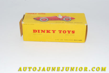 Le #4421 - Dinky Toys - Ferrari - Boite vide de 500F2 (rare et tardive version numérauté 511 !)  est en vente sur Auto Jaune Junior ! Tekno, Politoys, Mebetoys, Mercury, Joal, Diapet, Märklin, TootsieToys.Vous avez le même jouet ? Profitez de notre expertise pour vous accompagner dans la vente de vos modèles ou votre collection ! Nous achetons tous lots de miniatures ! Contactez nous ! contact@autojaunejunior.com. 