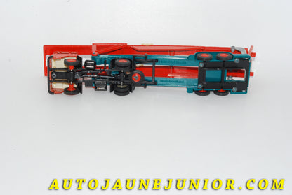 Le #4723 - Lion Car - DAF - 2600 tracteur semi remorque porte autos est en vente sur Auto Jaune Junior ! Tekno, Politoys, Mebetoys, Mercury, Joal, Diapet, Märklin, TootsieToys.Vous avez le même jouet ? Profitez de notre expertise pour vous accompagner dans la vente de vos modèles ou votre collection ! Nous achetons tous lots de miniatures ! Contactez nous ! contact@autojaunejunior.com. 