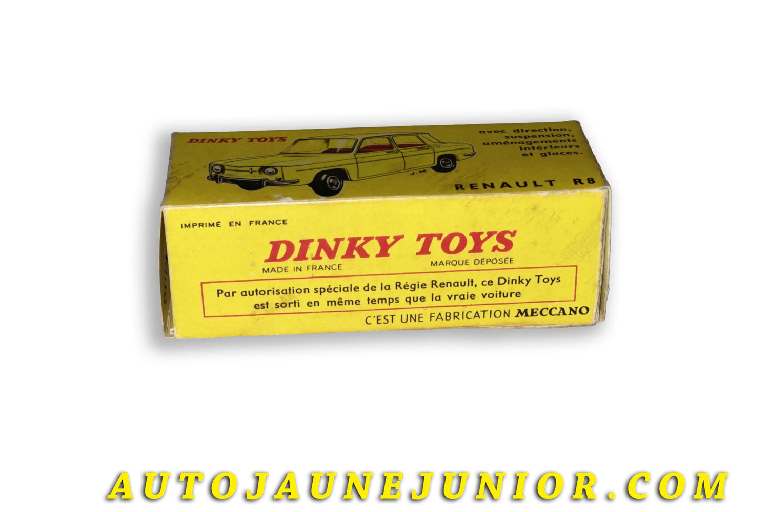Le Dinky Toys Renault Boite vide Repro R8 est en vente sur Auto Jaune Junior ! Découvrez nos collections de diecast Tekno, Politoys, Mebetoys, Mercury, Joal, Diapet, Märklin, TootsieToys.AutoJaune Junior ; Vous avez le même jouet ? Profitez de notre expertise pour vous accompagner dans la vente de vos modèles ou votre collection ! Nous achetons tous lots de miniatures ! Contactez nous !