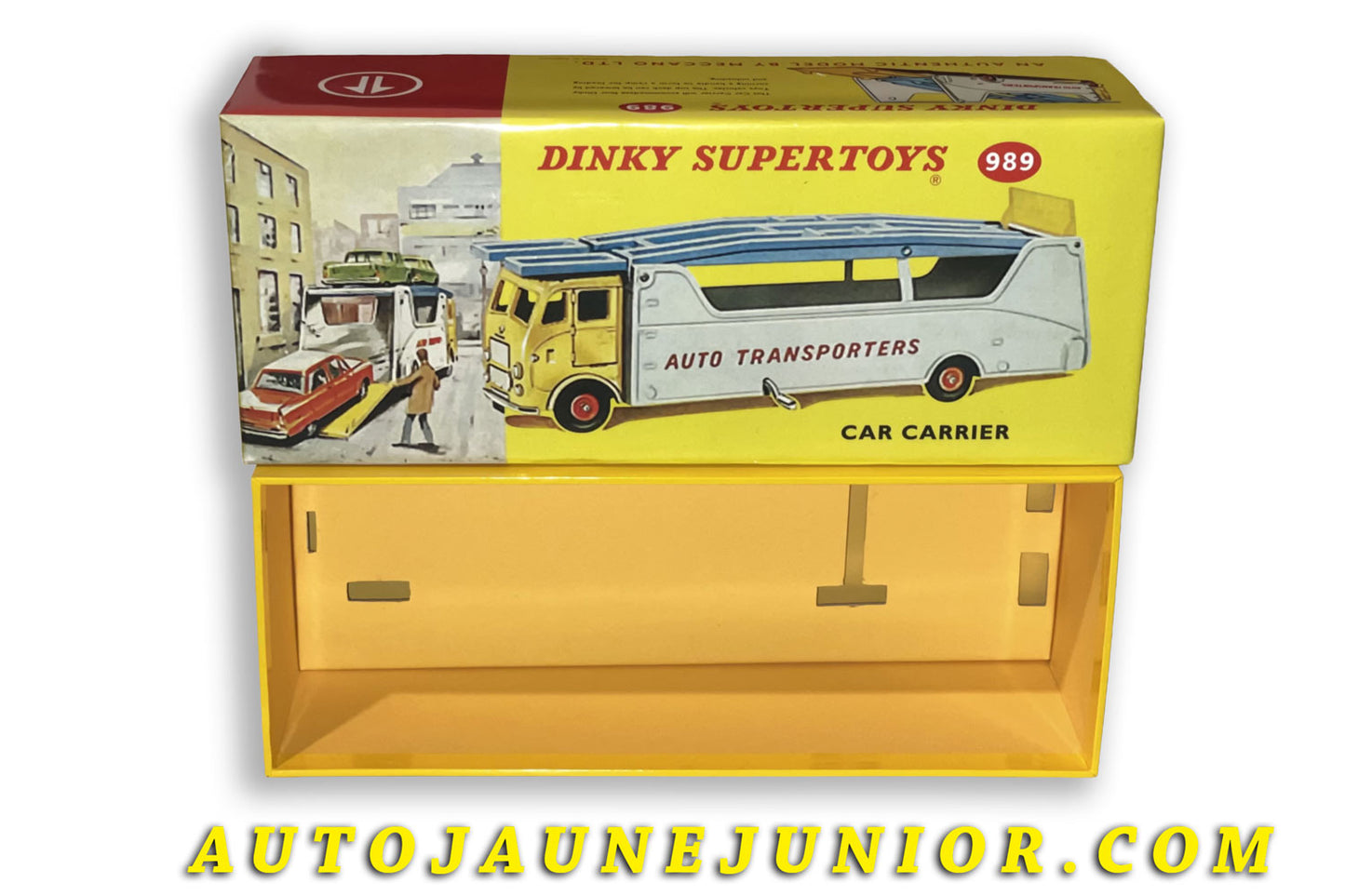 Le Dinky Toys Thornicroft Boite vide repro Camion porte autos "Car Carrier" est en vente sur Auto Jaune Junior ! Découvrez nos collections de diecast Tekno, Politoys, Mebetoys, Mercury, Joal, Diapet, Märklin, TootsieToys.AutoJaune Junior ; Vous avez le même jouet ? Profitez de notre expertise pour vous accompagner dans la vente de vos modèles ou votre collection ! Nous achetons tous lots de miniatures ! Contactez nous !