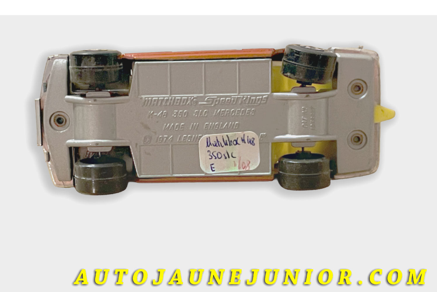 Le Matchbox Mercedes 350 SLC est en vente sur Auto Jaune Junior ! Découvrez nos collections de diecast Tekno, Politoys, Mebetoys, Mercury, Joal, Diapet, Märklin, TootsieToys.AutoJaune Junior ; Vous avez le même jouet ? Profitez de notre expertise pour vous accompagner dans la vente de vos modèles ou votre collection ! Nous achetons tous lots de miniatures ! Contactez nous !