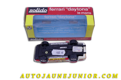 Le Solido Ferrari 365GTB 4 Daytona Thomson Tour Auto 1972 est en vente sur Auto Jaune Junior ! Découvrez nos collections de diecast Tekno, Politoys, Mebetoys, Mercury, Joal, Diapet, Märklin, TootsieToys.AutoJaune Junior ; Vous avez le même jouet ? Profitez de notre expertise pour vous accompagner dans la vente de vos modèles ou votre collection ! Nous achetons tous lots de miniatures ! Contactez nous !