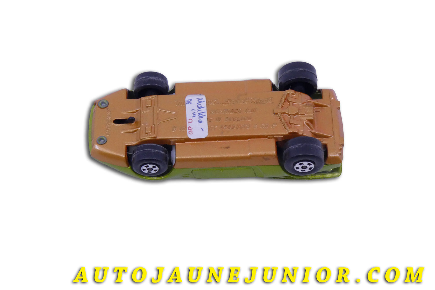 Le Matchbox Mercedes C.111 est en vente sur Auto Jaune Junior ! Découvrez nos collections de diecast Tekno, Politoys, Mebetoys, Mercury, Joal, Diapet, Märklin, TootsieToys.AutoJaune Junior ; Vous avez le même jouet ? Profitez de notre expertise pour vous accompagner dans la vente de vos modèles ou votre collection ! Nous achetons tous lots de miniatures ! Contactez nous !