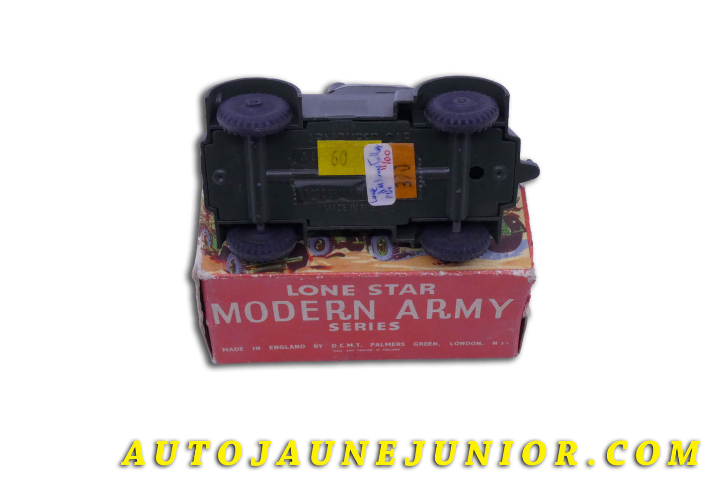 Le Lonestar Daimler Automitrailleuse US Army est en vente sur Auto Jaune Junior ! Découvrez nos collections de diecast Tekno, Politoys, Mebetoys, Mercury, Joal, Diapet, Märklin, TootsieToys.AutoJaune Junior ; Vous avez le même jouet ? Profitez de notre expertise pour vous accompagner dans la vente de vos modèles ou votre collection ! Nous achetons tous lots de miniatures ! Contactez nous !
