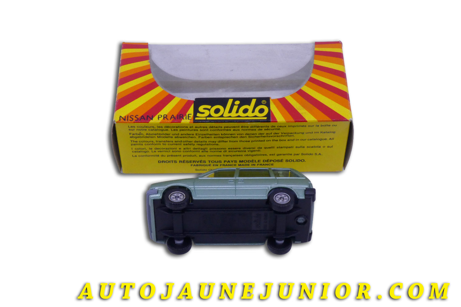 Le #5257 - Solido - Nissan - Prairie est en vente sur Auto Jaune Junior ! Tekno, Politoys, Mebetoys, Mercury, Joal, Diapet, Märklin, TootsieToys.Vous avez le même jouet ? Profitez de notre expertise pour vous accompagner dans la vente de vos modèles ou votre collection ! Nous achetons tous lots de miniatures ! Contactez nous ! contact@autojaunejunior.com. 