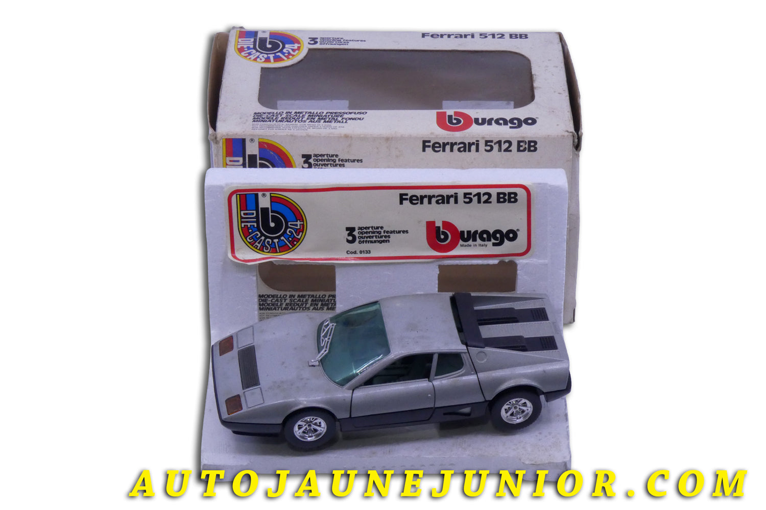 Le Burago Ferrari 512 BB est en vente sur Auto Jaune Junior ! Découvrez nos collections de diecast Tekno, Politoys, Mebetoys, Mercury, Joal, Diapet, Märklin, TootsieToys.AutoJaune Junior ; Vous avez le même jouet ? Profitez de notre expertise pour vous accompagner dans la vente de vos modèles ou votre collection ! Nous achetons tous lots de miniatures ! Contactez nous !