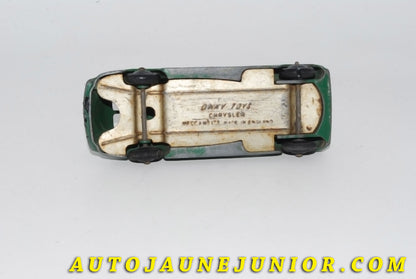 Le #5528 - Dinky Toys - Chrysler - Royal Saloon (Avant Guerre) est en vente sur Auto Jaune Junior ! Tekno, Politoys, Mebetoys, Mercury, Joal, Diapet, Märklin, TootsieToys.Vous avez le même jouet ? Profitez de notre expertise pour vous accompagner dans la vente de vos modèles ou votre collection ! Nous achetons tous lots de miniatures ! Contactez nous ! contact@autojaunejunior.com. 