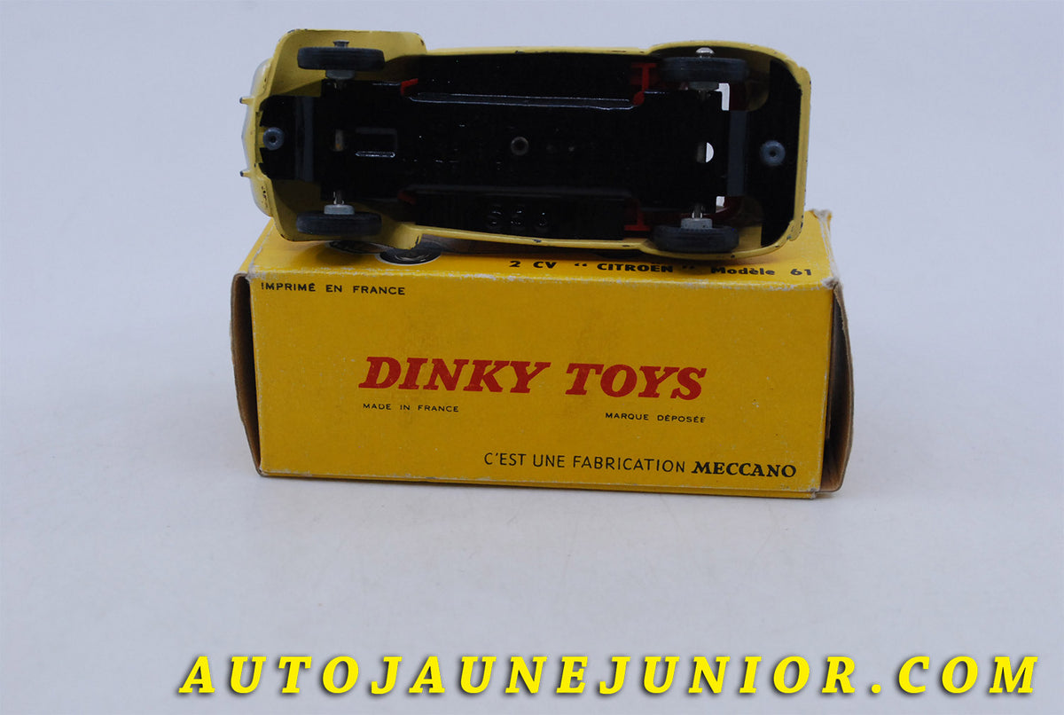 Le Dinky Toys – Citroën 2cv '61 Azam - est en vente sur Auto Jaune Junior ! Découvrez nos collections de diecast: Dinky-Toys, Corgi, Corgi-Toys, Solido, Norev, Minialuxe, CIJ, C-I-J, JRD, J-R-D, Matchbox, Majorette, Tekno, Politoys, Mebetoys, Mercury, Joal, Diapet, Märklin, TootsieToys.