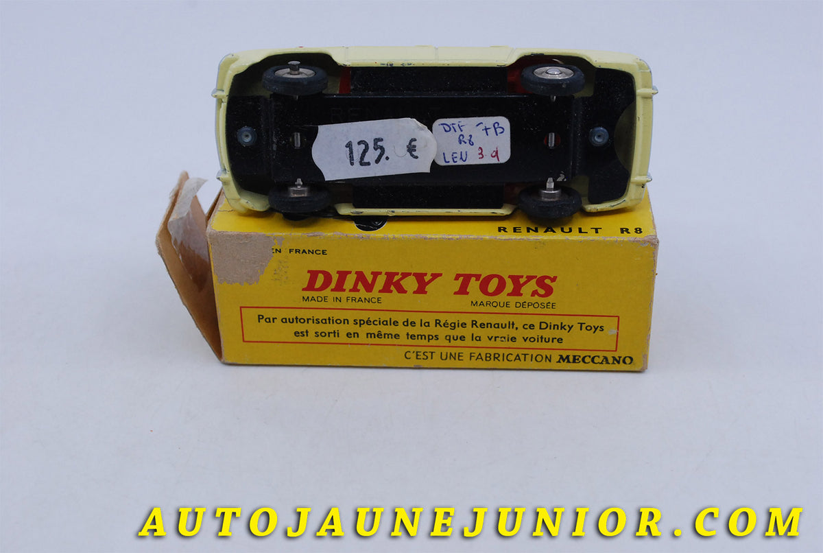 Le Dinky Toys – Renault R8 - est en vente sur Auto Jaune Junior ! Découvrez nos collections de diecast: Dinky-Toys, Corgi, Corgi-Toys, Solido, Norev, Minialuxe, CIJ, C-I-J, JRD, J-R-D, Matchbox, Majorette, Tekno, Politoys, Mebetoys, Mercury, Joal, Diapet, Märklin, TootsieToys.