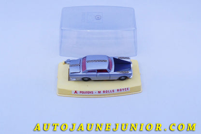 Le #6150 - Politoys / Polistil - Rolls Royce - Silver Cloud III (Rare Version Racing) est en vente sur Auto Jaune Junior ! Tekno, Politoys, Mebetoys, Mercury, Joal, Diapet, Märklin, TootsieToys.Vous avez le même jouet ? Profitez de notre expertise pour vous accompagner dans la vente de vos modèles ou votre collection ! Nous achetons tous lots de miniatures ! Contactez nous ! contact@autojaunejunior.com. 