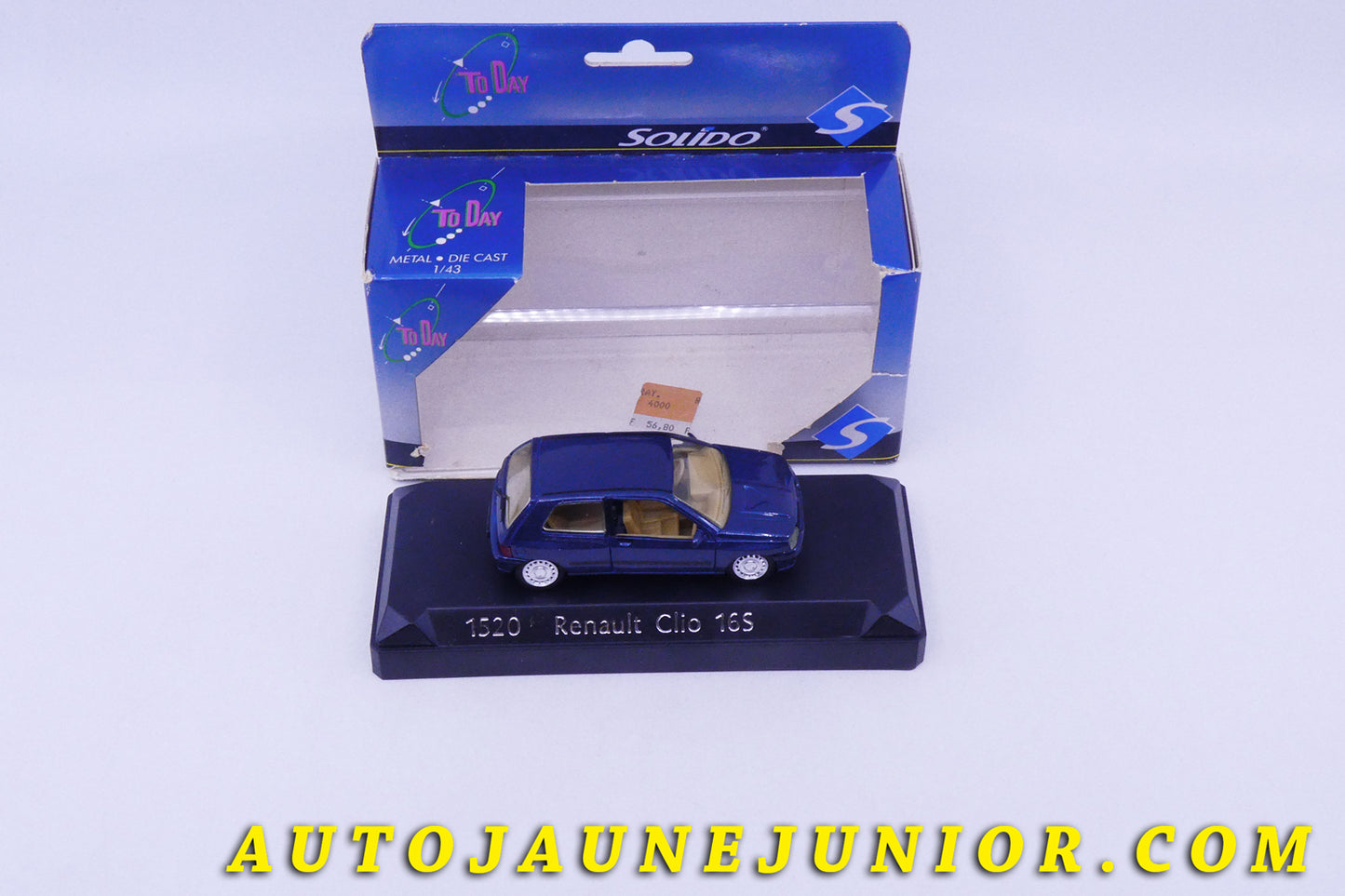 Le #6225 - Solido - Renault - Clio 16 S est en vente sur Auto Jaune Junior ! Tekno, Politoys, Mebetoys, Mercury, Joal, Diapet, Märklin, TootsieToys.Vous avez le même jouet ? Profitez de notre expertise pour vous accompagner dans la vente de vos modèles ou votre collection ! Nous achetons tous lots de miniatures ! Contactez nous ! contact@autojaunejunior.com. 