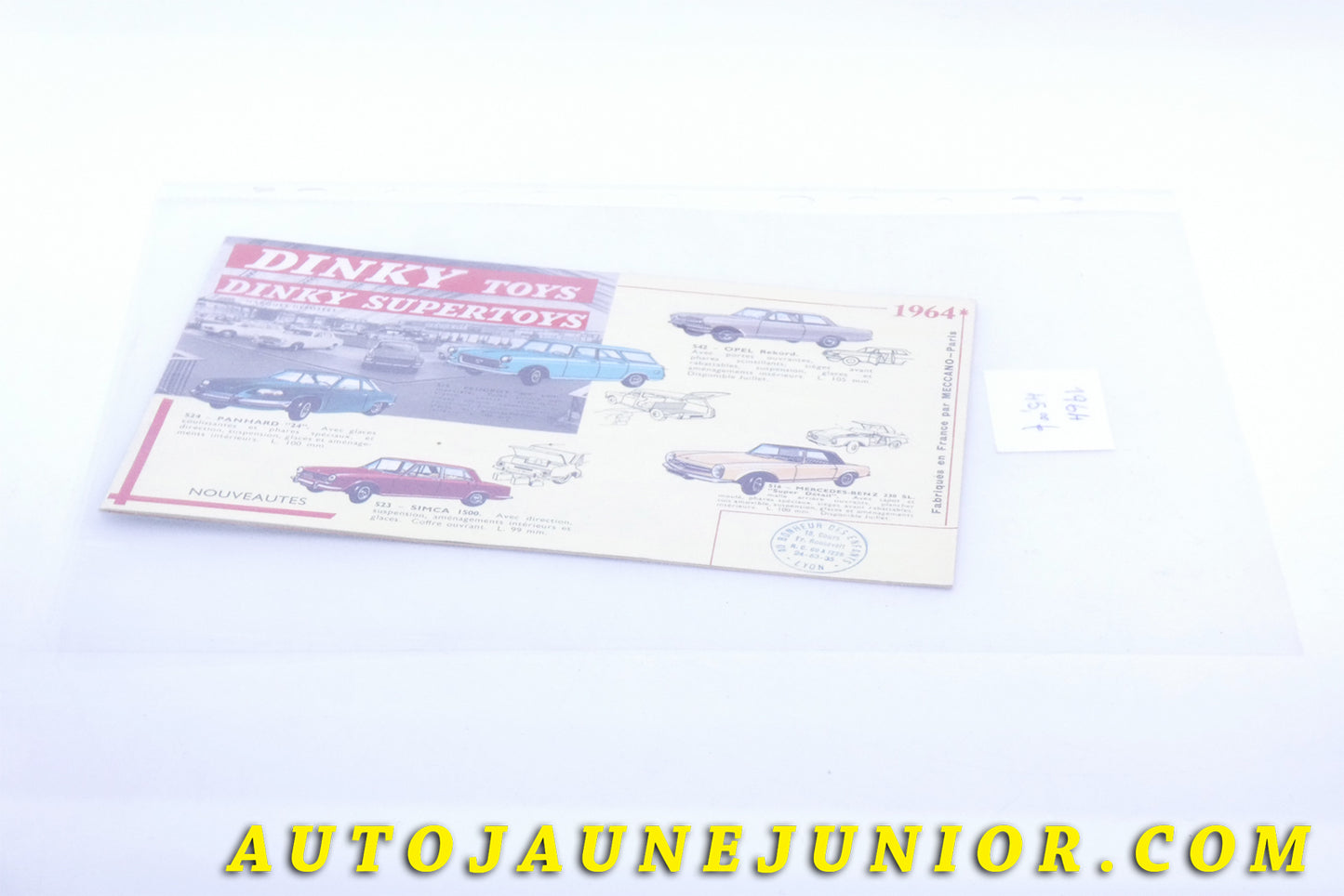#3825 - Dinky Toys - Catalogue - 1964  (Collection R.Goirand)