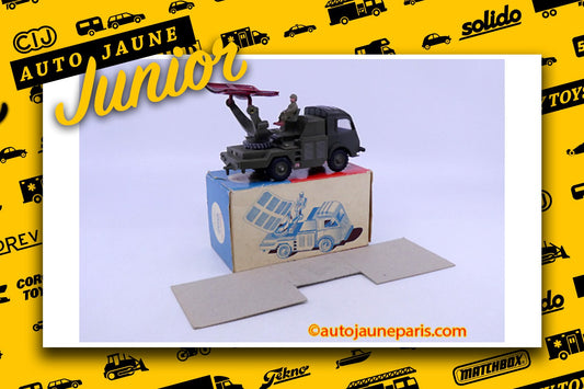 Le #2681 - C.I.J. - Renault - 2,5T camion radar militaire est en vente sur Auto Jaune Junior ! Découvrez nos collections de diecast Minialuxe, CIJ, C-I-J, JRD, J-R-D, Matchbox, Majorette.. AutoJauneJunior.com: le site de vente en ligne et de partage pour les passionés de miniatures et collectionneurs de jouets anciens ! Des centaines de modèles en vente, et des nouveautés mises en ligne chaque jour à 21h00 !