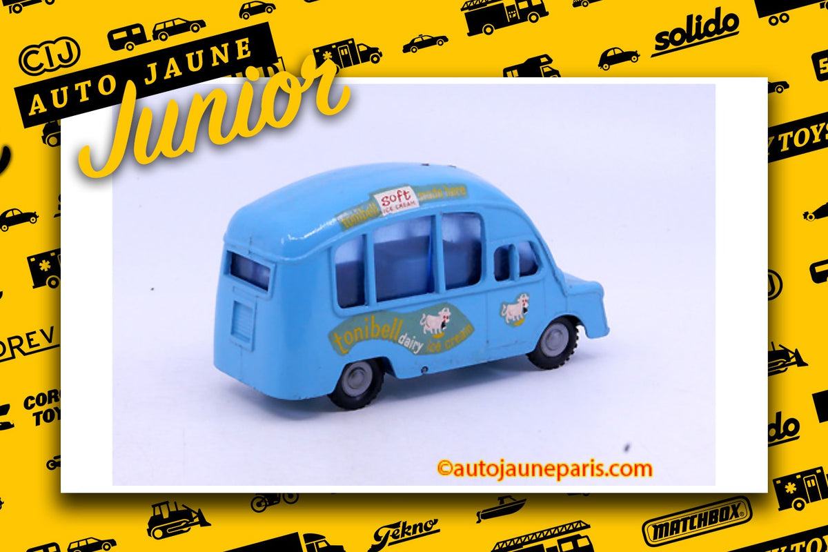 Le #2741 - Budgie - Bedford - fourgon de vente de glaces Tonibell est en vente sur Auto Jaune Junior ! Découvrez nos collections de diecast Minialuxe, CIJ, C-I-J, JRD, J-R-D, Matchbox, Majorette.. AutoJauneJunior.com: le site de vente en ligne et de partage pour les passionés de miniatures et collectionneurs de jouets anciens ! Des centaines de modèles en vente, et des nouveautés mises en ligne chaque jour à 21h00 !
