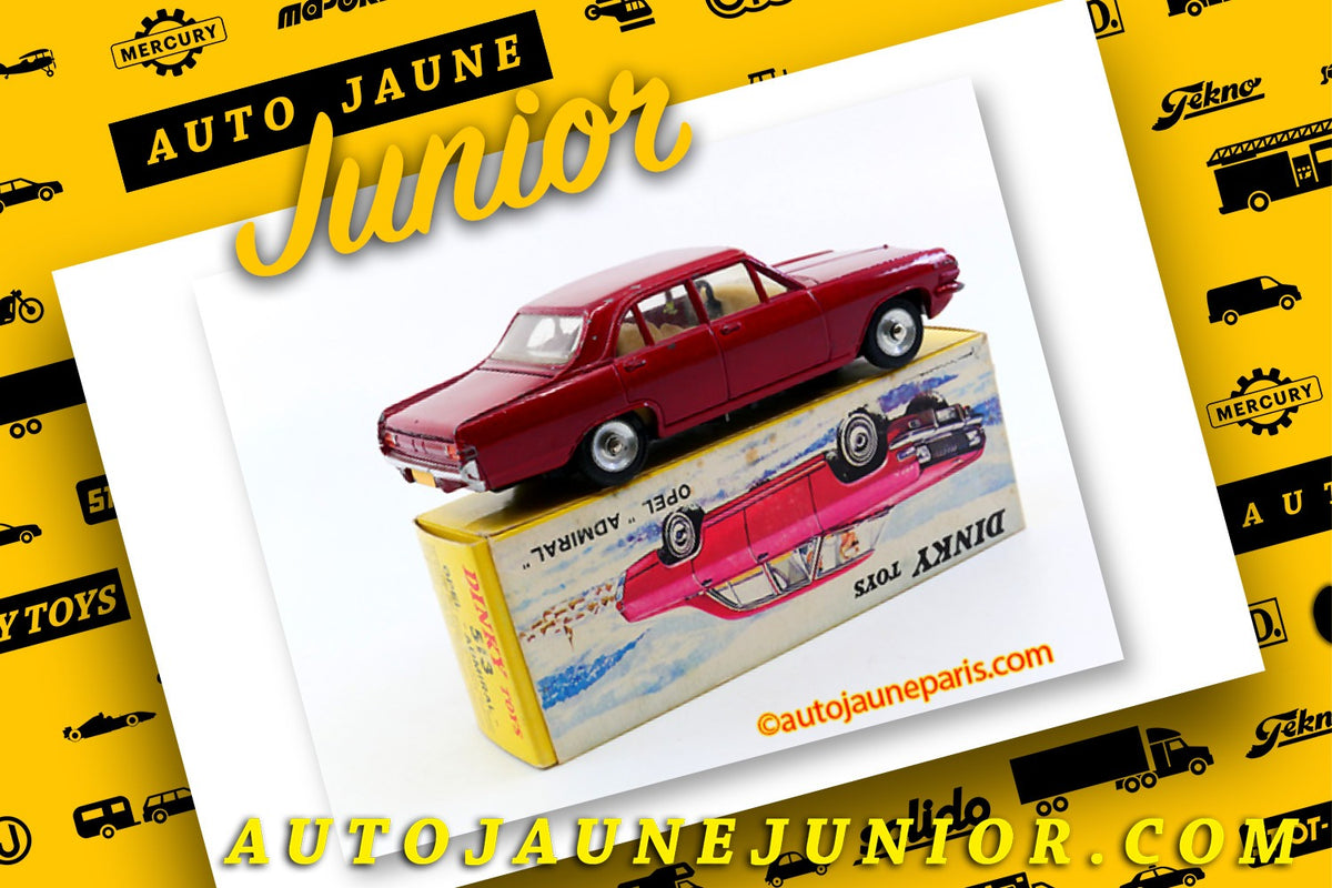 Le #2495 - Dinky Toys - Opel - Admiral est en vente sur Auto Jaune Junior ! Découvrez nos collections de diecast Minialuxe, CIJ, C-I-J, JRD, J-R-D, Matchbox, Majorette.. AutoJauneJunior.com: le site de vente en ligne et de partage pour les passionés de miniatures et collectionneurs de jouets anciens ! Des centaines de modèles en vente, et des nouveautés mises en ligne chaque jour à 21h00 !