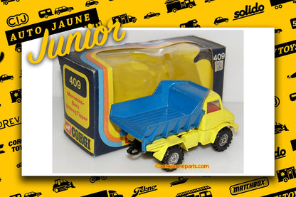 Le #2695 - Corgi Toys - Mercedes - Unimog benne est en vente sur Auto Jaune Junior ! Découvrez nos collections de diecast Minialuxe, CIJ, C-I-J, JRD, J-R-D, Matchbox, Majorette.. AutoJauneJunior.com: le site de vente en ligne et de partage pour les passionés de miniatures et collectionneurs de jouets anciens ! Des centaines de modèles en vente, et des nouveautés mises en ligne chaque jour à 21h00 !