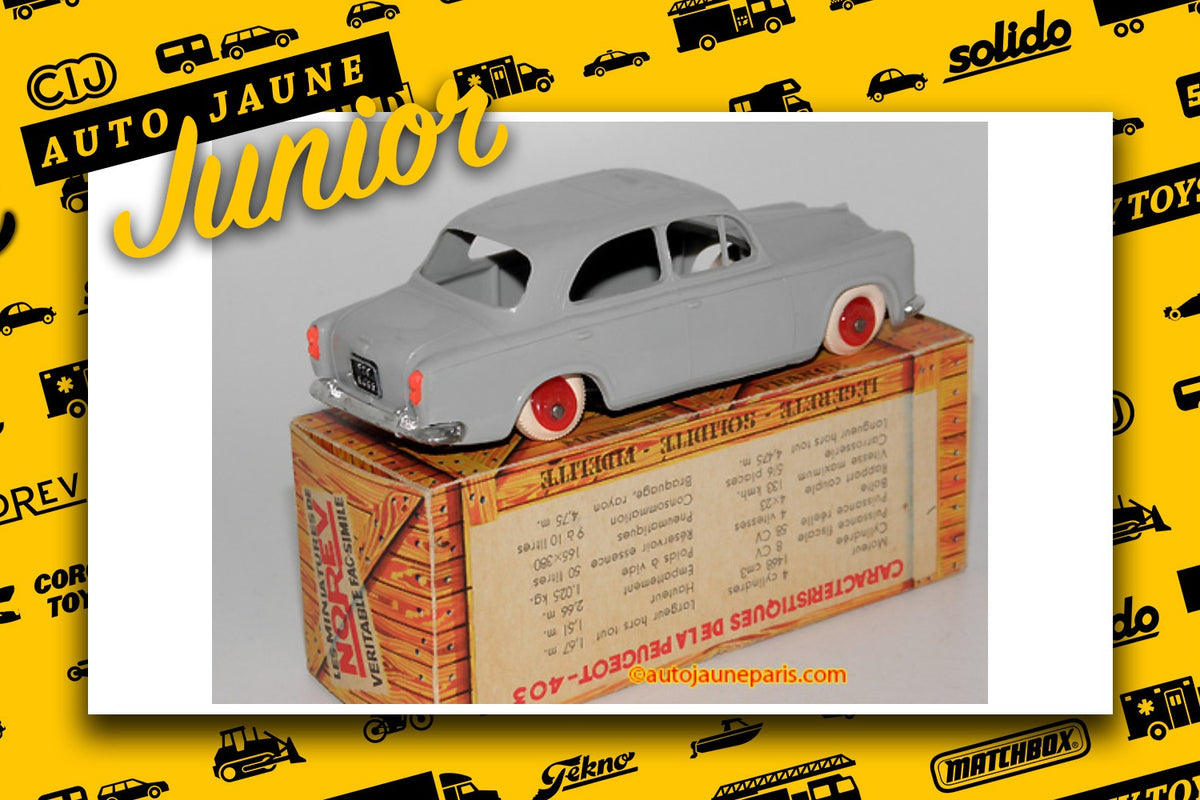 Le #2749 - Norev - Peugeot - 403 est en vente sur Auto Jaune Junior ! Découvrez nos collections de diecast Minialuxe, CIJ, C-I-J, JRD, J-R-D, Matchbox, Majorette.. AutoJauneJunior.com: le site de vente en ligne et de partage pour les passionés de miniatures et collectionneurs de jouets anciens ! Des centaines de modèles en vente, et des nouveautés mises en ligne chaque jour à 21h00 !