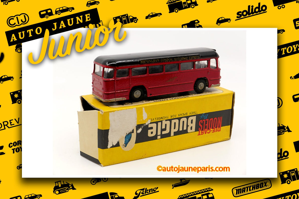 Le #2729 - Budgie - Autocar - "Birmingham-London Motorways Express" est en vente sur Auto Jaune Junior ! Découvrez nos collections de diecast Minialuxe, CIJ, C-I-J, JRD, J-R-D, Matchbox, Majorette.. AutoJauneJunior.com: le site de vente en ligne et de partage pour les passionés de miniatures et collectionneurs de jouets anciens ! Des centaines de modèles en vente, et des nouveautés mises en ligne chaque jour à 21h00 !