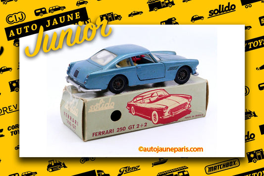 Le #2687 - Solido - Ferrari - 250GT 2+2 est en vente sur Auto Jaune Junior ! Découvrez nos collections de diecast Minialuxe, CIJ, C-I-J, JRD, J-R-D, Matchbox, Majorette.. AutoJauneJunior.com: le site de vente en ligne et de partage pour les passionés de miniatures et collectionneurs de jouets anciens ! Des centaines de modèles en vente, et des nouveautés mises en ligne chaque jour à 21h00 !