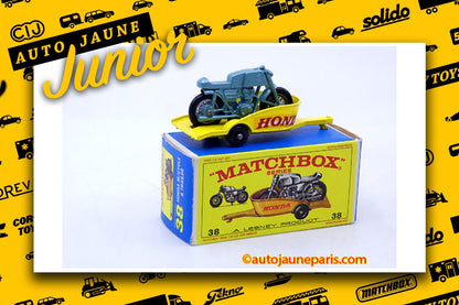 #3469 - Matchbox - Remorque - deux roues avec moto Honda