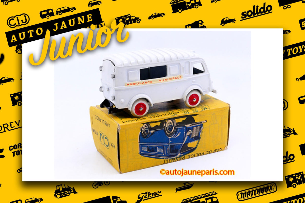 Le #2631 - C.I.J. - Renault - 1000Kgs ambulance militaire Rare Variante est en vente sur Auto Jaune Junior ! Découvrez nos collections de diecast Minialuxe, CIJ, C-I-J, JRD, J-R-D, Matchbox, Majorette.. AutoJauneJunior.com: le site de vente en ligne et de partage pour les passionés de miniatures et collectionneurs de jouets anciens ! Des centaines de modèles en vente, et des nouveautés mises en ligne chaque jour à 21h00 !