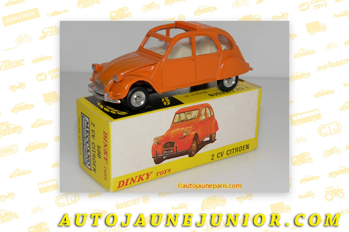 Le #2494 - Dinky Toys - Citroën - 2cv'74 berline est en vente sur Auto Jaune Junior ! Découvrez nos collections de diecast Dinky-Toys, Corgi, Corgi-Toys, Solido, Norev.. Découvrez notre magasin physique, AutoJaune Paris, ouvert en 1984 par Vincent Espinasse. 41 rue Cavendish, 75019 Paris. Tel: 01 42 40 61 23. Ouvert les mardi et vendredi de 13h à 19h.