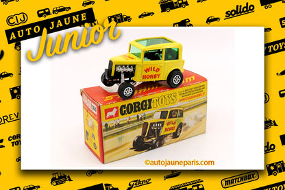 Le #2692 - Corgi Toys - Auto - Wild Honey est en vente sur Auto Jaune Junior ! Découvrez nos collections de diecast Dinky-Toys, Corgi, Corgi-Toys, Solido, Norev.. Découvrez notre magasin physique, AutoJaune Paris, ouvert en 1984 par Vincent Espinasse. 41 rue Cavendish, 75019 Paris. Tel: 01 42 40 61 23. Ouvert les mardi et vendredi de 13h à 19h.