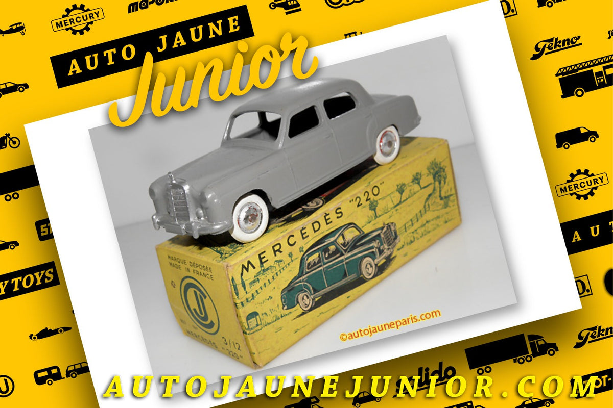 Le #2516 - C-I-J - Mercedes - 220 berline est en vente sur Auto Jaune Junior ! Découvrez nos collections de diecast Dinky-Toys, Corgi, Corgi-Toys, Solido, Norev.. Découvrez notre magasin physique, AutoJaune Paris, ouvert en 1984 par Vincent Espinasse. 41 rue Cavendish, 75019 Paris. Tel: 01 42 40 61 23. Ouvert les mardi et vendredi de 13h à 19h.