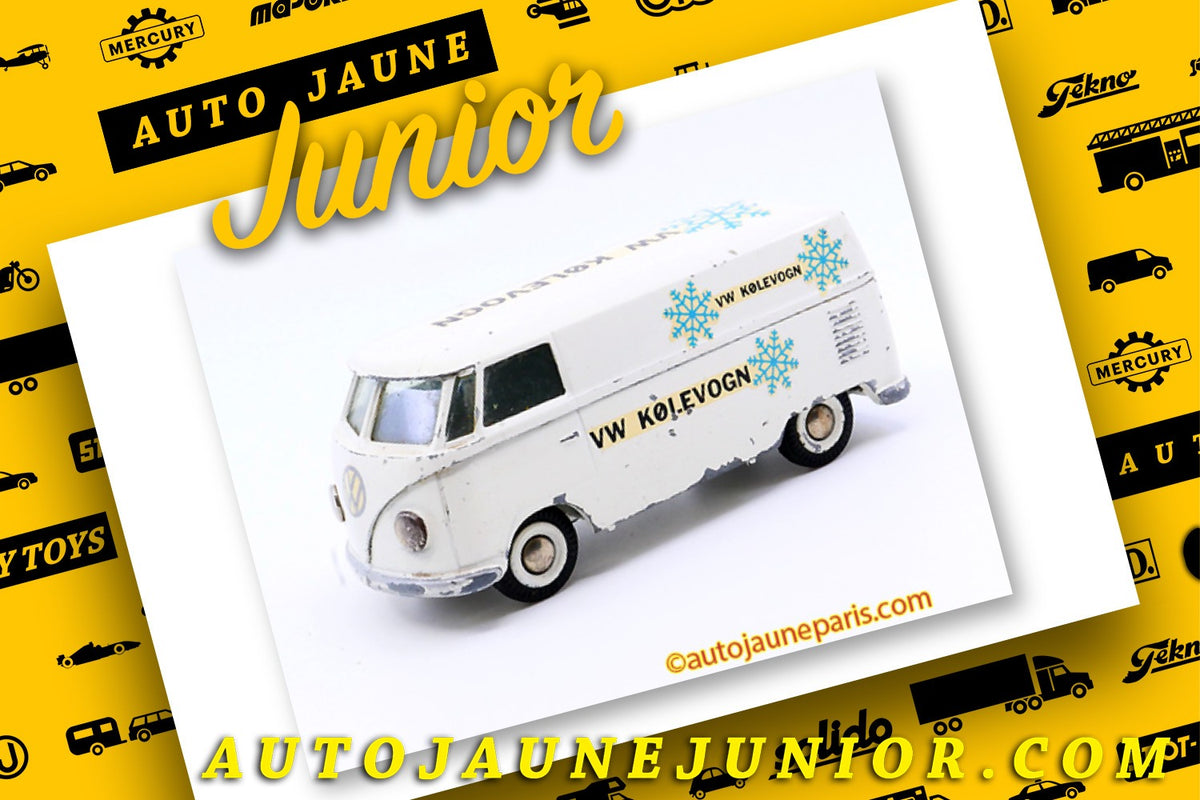Le #2499 - Tekno - Volkswagen - Kombi "VWKolevogn" est en vente sur Auto Jaune Junior ! Découvrez nos collections de diecast Dinky-Toys, Corgi, Corgi-Toys, Solido, Norev.. Découvrez notre magasin physique, AutoJaune Paris, ouvert en 1984 par Vincent Espinasse. 41 rue Cavendish, 75019 Paris. Tel: 01 42 40 61 23. Ouvert les mardi et vendredi de 13h à 19h.