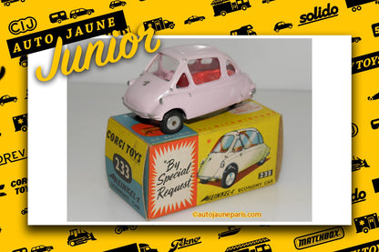 Le #2734 - Corgi Toys - Heinkel - Microcar est en vente sur Auto Jaune Junior ! Découvrez nos collections de diecast Dinky-Toys, Corgi, Corgi-Toys, Solido, Norev.. Découvrez notre magasin physique, AutoJaune Paris, ouvert en 1984 par Vincent Espinasse. 41 rue Cavendish, 75019 Paris. Tel: 01 42 40 61 23. Ouvert les mardi et vendredi de 13h à 19h.