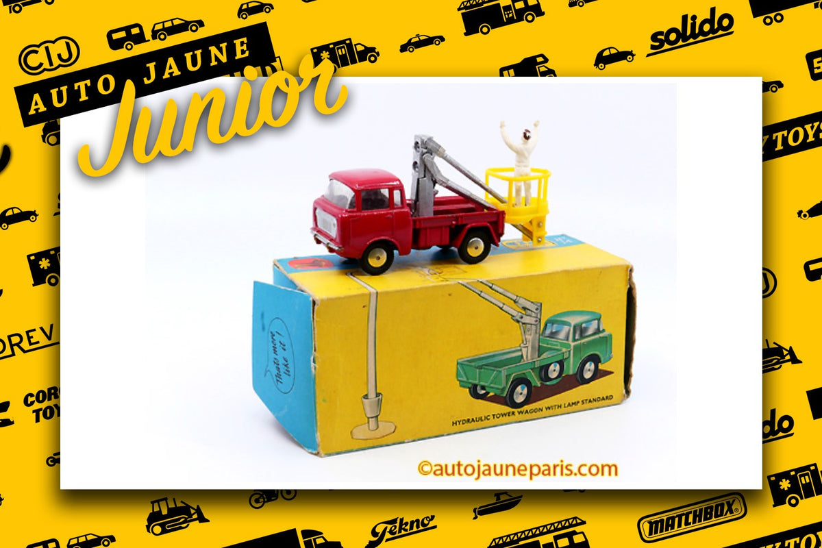 Le #2698 - Corgi Toys - Jeep - FC150 avec nacelle hydraulique est en vente sur Auto Jaune Junior ! Découvrez nos collections de diecast Dinky-Toys, Corgi, Corgi-Toys, Solido, Norev.. Découvrez notre magasin physique, AutoJaune Paris, ouvert en 1984 par Vincent Espinasse. 41 rue Cavendish, 75019 Paris. Tel: 01 42 40 61 23. Ouvert les mardi et vendredi de 13h à 19h.