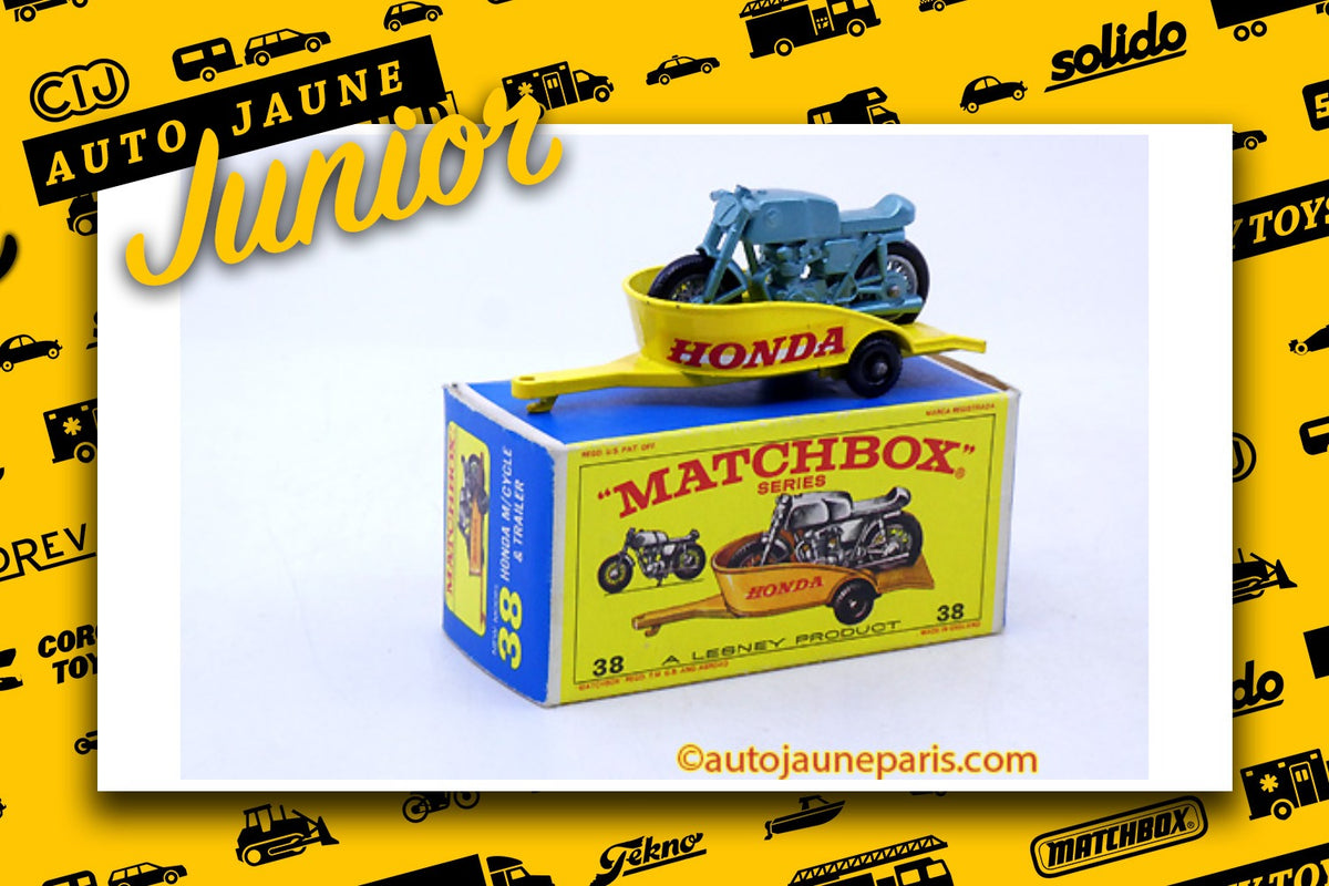 #3469 - Matchbox - Remorque - deux roues avec moto Honda
