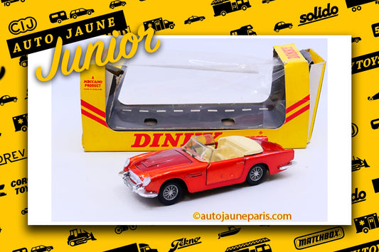 Le #2668 - Dinky Toys GB - Aston Martin - DB5 cabriolet est en vente sur Auto Jaune Junior ! Découvrez nos collections de diecast Dinky-Toys, Corgi, Corgi-Toys, Solido, Norev.. Découvrez notre magasin physique, AutoJaune Paris, ouvert en 1984 par Vincent Espinasse. 41 rue Cavendish, 75019 Paris. Tel: 01 42 40 61 23. Ouvert les mardi et vendredi de 13h à 19h.
