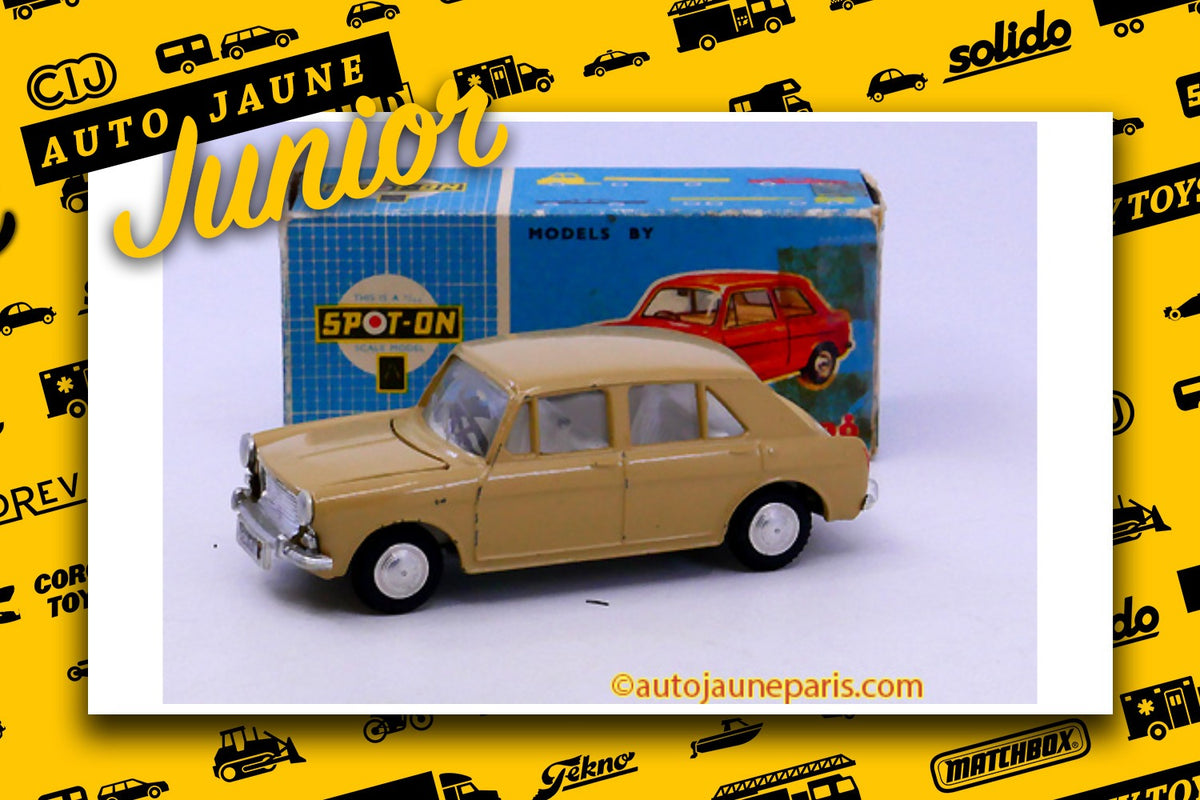 Le #2743 - Spot-On - Morris - 1100 est en vente sur Auto Jaune Junior ! Découvrez nos collections de diecast Dinky-Toys, Corgi, Corgi-Toys, Solido, Norev.. Découvrez notre magasin physique, AutoJaune Paris, ouvert en 1984 par Vincent Espinasse. 41 rue Cavendish, 75019 Paris. Tel: 01 42 40 61 23. Ouvert les mardi et vendredi de 13h à 19h.