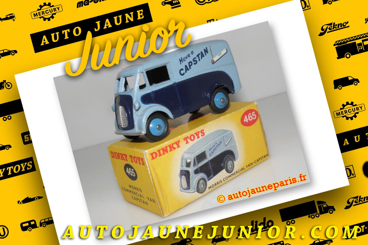 Le #2518 - Dinky Toys - Morris - 10CWT fourgon "Capstan" est en vente sur Auto Jaune Junior ! Découvrez nos collections de diecast Dinky-Toys, Corgi, Corgi-Toys, Solido, Norev.. Découvrez notre magasin physique, AutoJaune Paris, ouvert en 1984 par Vincent Espinasse. 41 rue Cavendish, 75019 Paris. Tel: 01 42 40 61 23. Ouvert les mardi et vendredi de 13h à 19h.