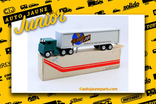 #2827 - Winross - White - 7000 semi fourgon "Schlitz"