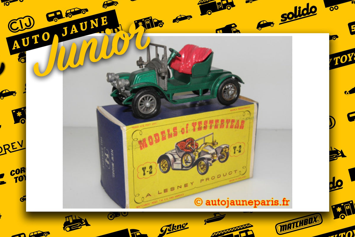Le #2724 - Lesney - Renault - torpédo 1911 est en vente sur Auto Jaune Junior ! Découvrez nos collections de diecast Dinky-Toys, Corgi, Corgi-Toys, Solido, Norev.. Découvrez notre magasin physique, AutoJaune Paris, ouvert en 1984 par Vincent Espinasse. 41 rue Cavendish, 75019 Paris. Tel: 01 42 40 61 23. Ouvert les mardi et vendredi de 13h à 19h.