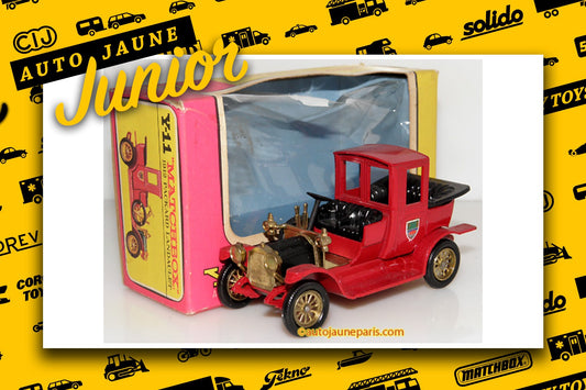 Le #2727 - Matchbox - Packard - Landaulet taxi 1912 est en vente sur Auto Jaune Junior ! Découvrez nos collections de diecast Dinky-Toys, Corgi, Corgi-Toys, Solido, Norev.. Découvrez notre magasin physique, AutoJaune Paris, ouvert en 1984 par Vincent Espinasse. 41 rue Cavendish, 75019 Paris. Tel: 01 42 40 61 23. Ouvert les mardi et vendredi de 13h à 19h.