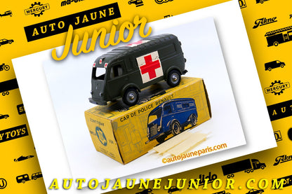 Le #2514 - C-I-J - Renault - 1000Kgs ambulance militaire Rare Variante est en vente sur Auto Jaune Junior ! Découvrez nos collections de diecast Dinky-Toys, Corgi, Corgi-Toys, Solido, Norev.. Découvrez notre magasin physique, AutoJaune Paris, ouvert en 1984 par Vincent Espinasse. 41 rue Cavendish, 75019 Paris. Tel: 01 42 40 61 23. Ouvert les mardi et vendredi de 13h à 19h.