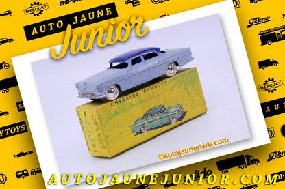 Le #2515 - C-I-J - Chrysler - Windsor est en vente sur Auto Jaune Junior ! Découvrez nos collections de diecast Dinky-Toys, Corgi, Corgi-Toys, Solido, Norev.. Découvrez notre magasin physique, AutoJaune Paris, ouvert en 1984 par Vincent Espinasse. 41 rue Cavendish, 75019 Paris. Tel: 01 42 40 61 23. Ouvert les mardi et vendredi de 13h à 19h.